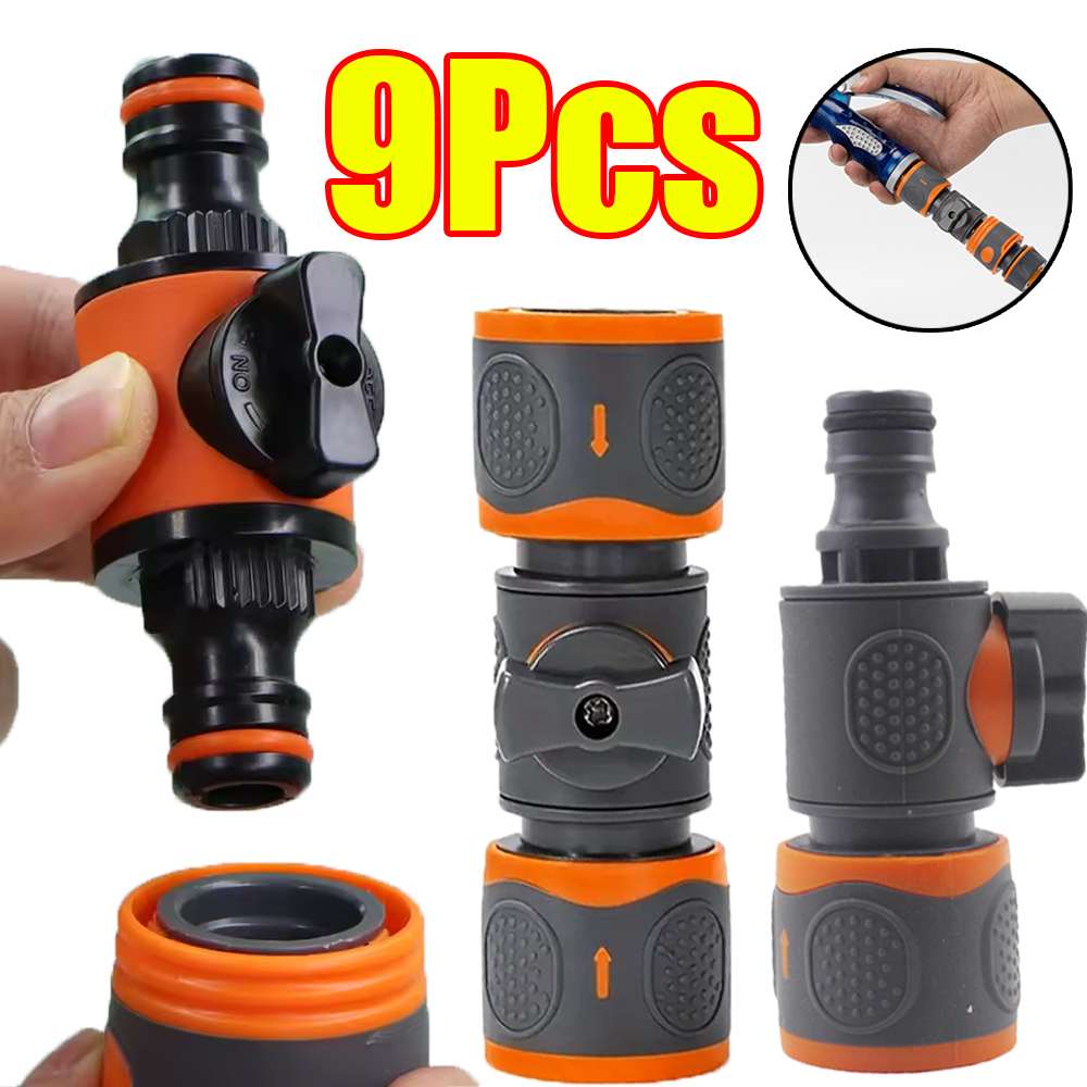Smart Garden Tap - 1-9Pcs Garden Hose Quick Connect Adapters