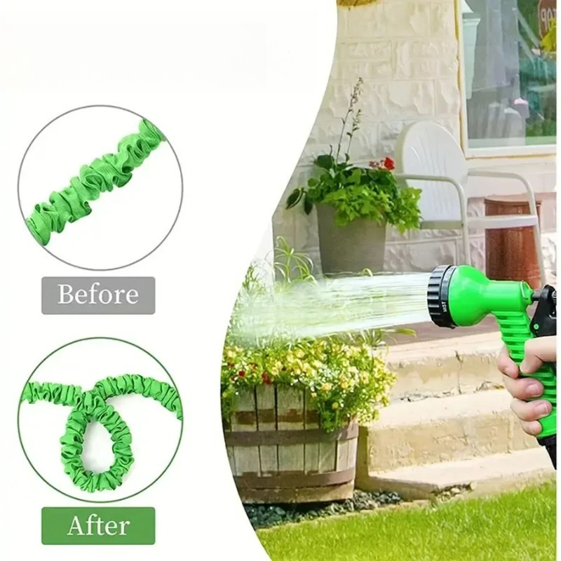 Smart Garden Diy - 25FT-200FT Expandable Magic Hose 7 Water