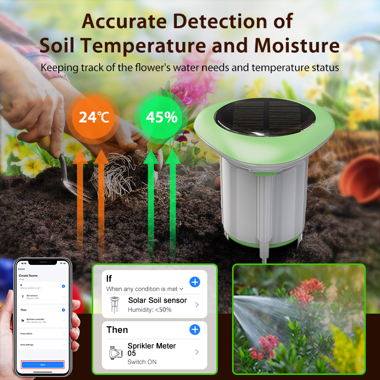 Solar Soil Sensor Tuya Smart A - đánh giá và giá Smart Garden Technology