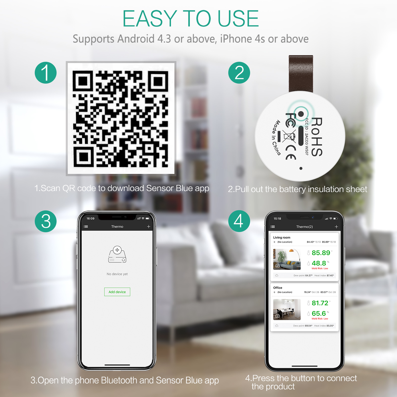 ORIA Nhiệt Kế Ẩm Kế Bluetooth  - đánh giá và giá Garden Weather Station