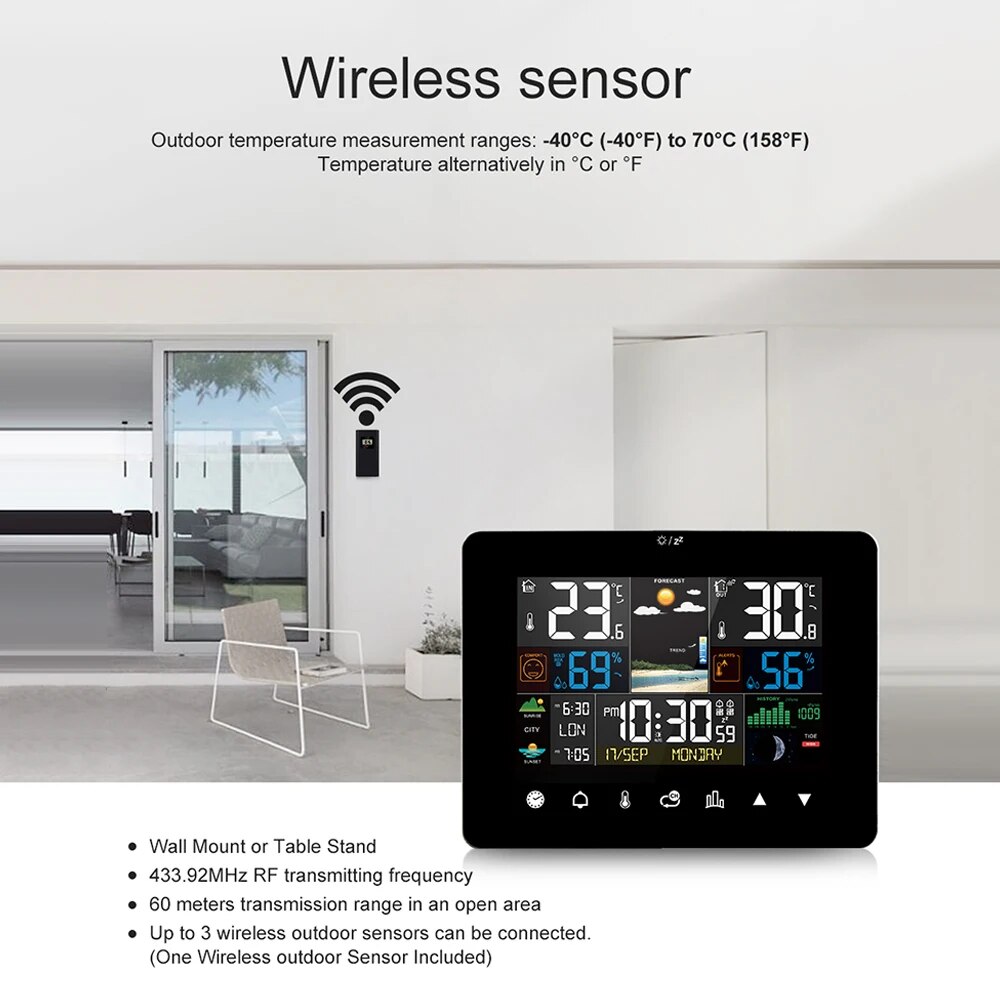 FJ3362G Weather Station Alarm  - đánh giá và giá Garden Weather Station