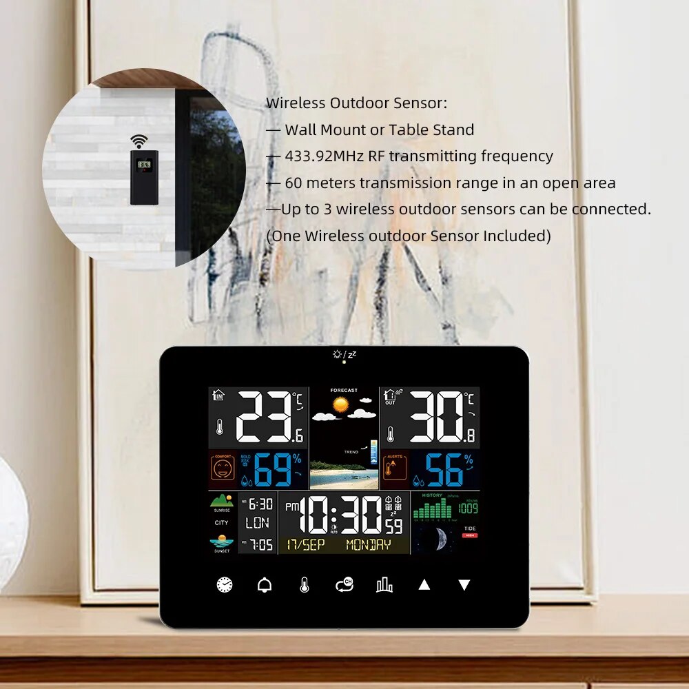 FJ3362G Weather Station Alarm  - đánh giá và giá Garden Weather Station