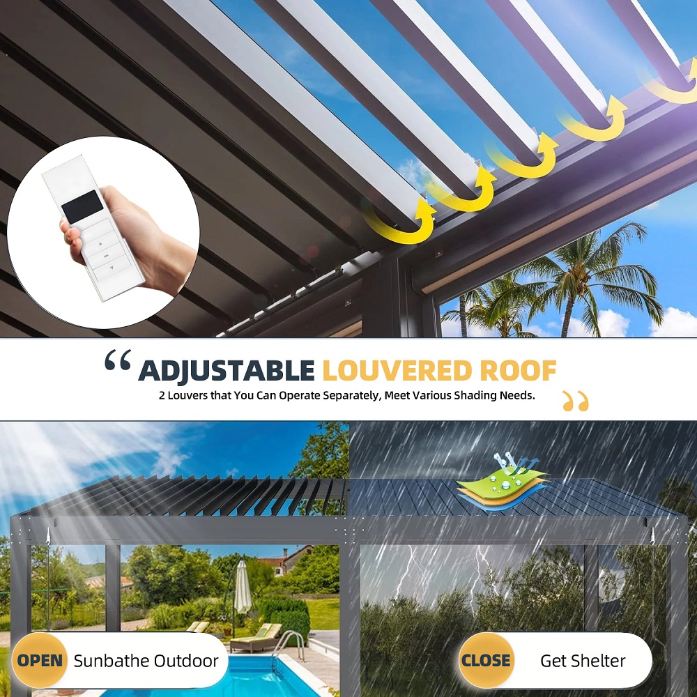 Customised Modern Foldable Wat - đánh giá và giá Smart Garden Electric Pergola