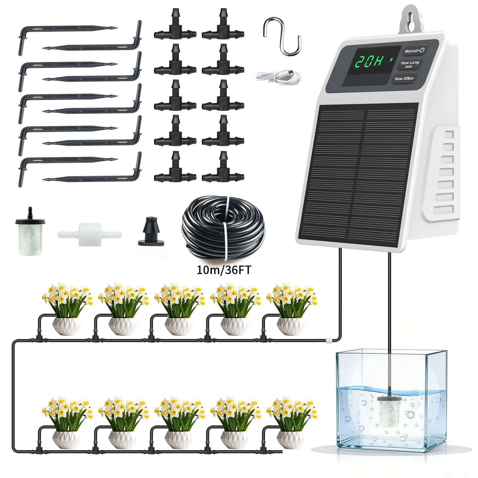 Upgraded Solar Drip Irrigation - đánh giá và giá Smart Garden Technology