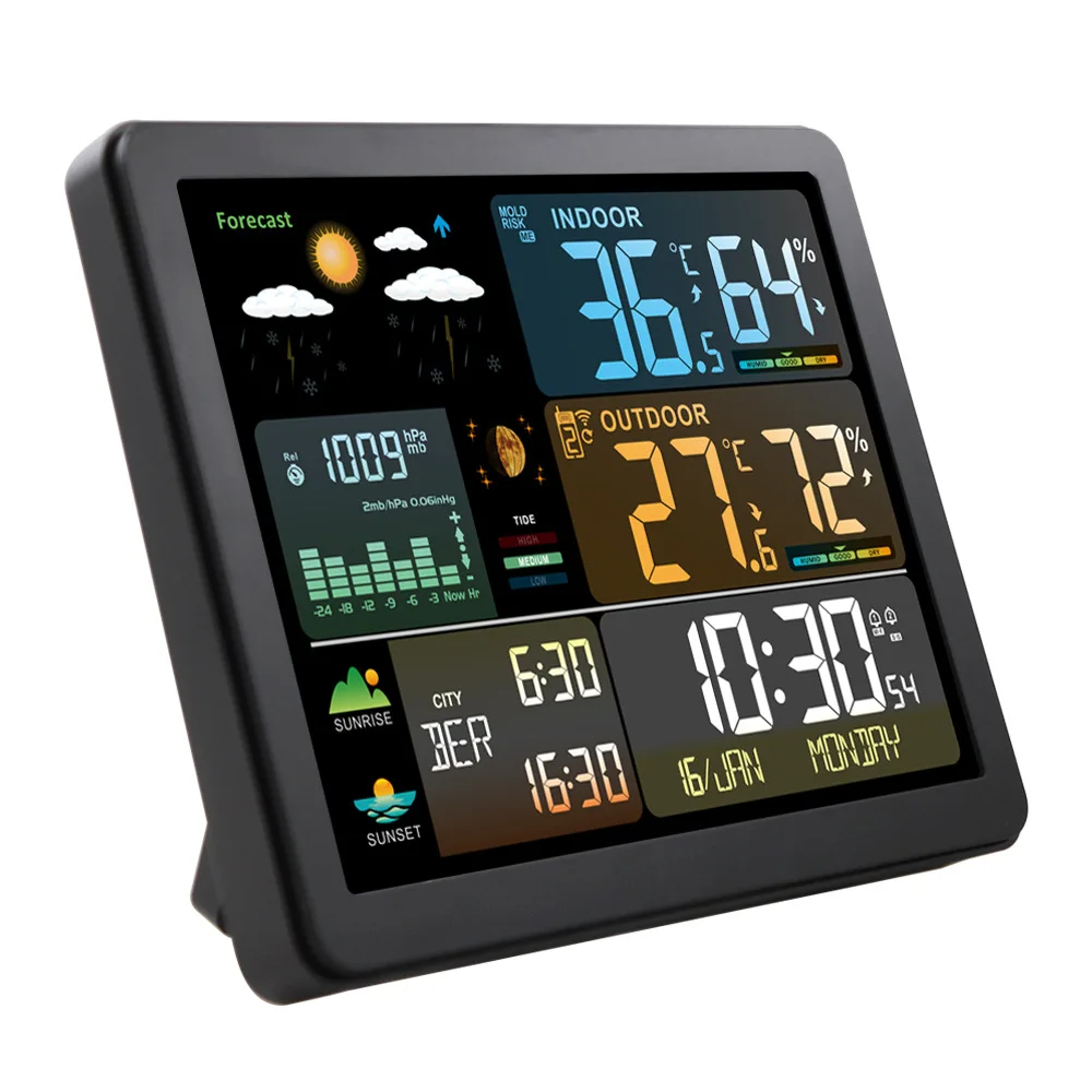 Digital Weather Station Clock  - đánh giá và giá Garden Weather Station