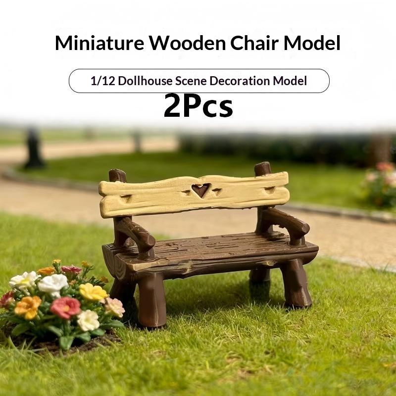 2Pcs 1/12 Miniature Bench Doll - đánh giá và giá Smart Garden Diy