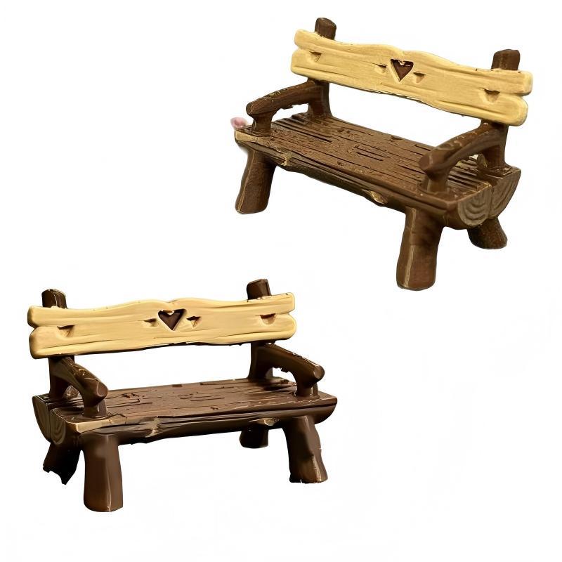 2Pcs 1/12 Miniature Bench Doll - đánh giá và giá Smart Garden Diy