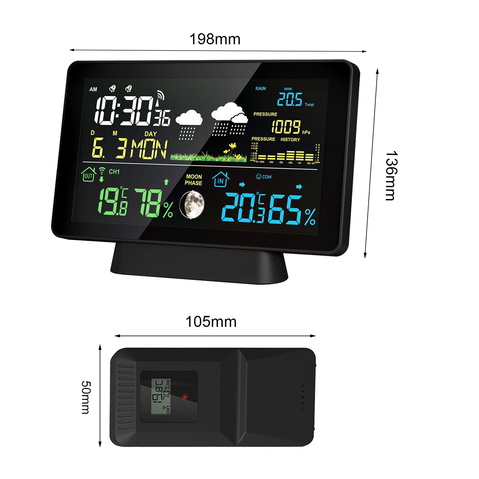 Indoor/Outdoor Wireless Weathe - đánh giá và giá Garden Weather Station